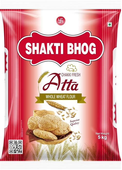 Shakti Bhog Chakki Fresh Atta Whole Wheat Flour 100 Atta 0 Maida 5 Kg