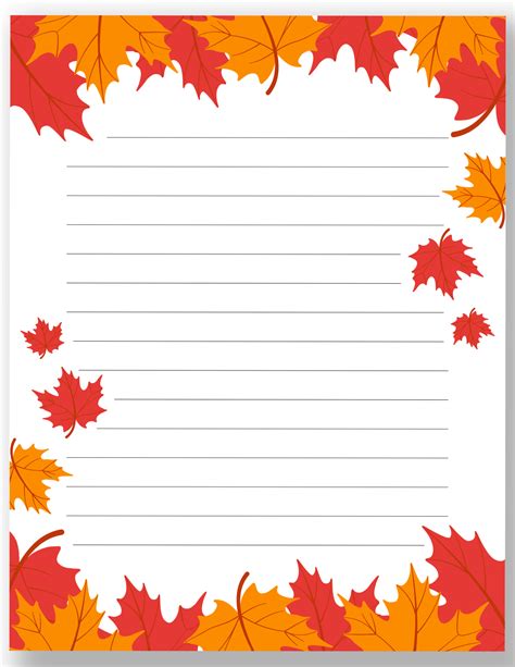 Free Printable Fall Page Borders — Gathering Beauty Worksheets Library