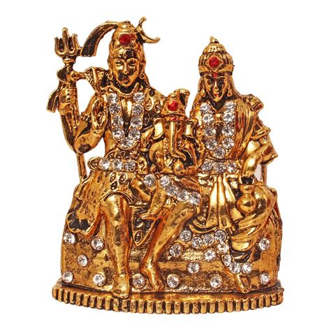 Buy Art N Hub Brass K Gold Plated With Stones Hindu God Shiv Parivar