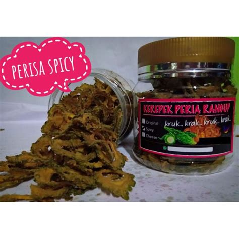 Kerepek Peria Rangup Pedas Dan Perasa Asli Spicy And Crispy