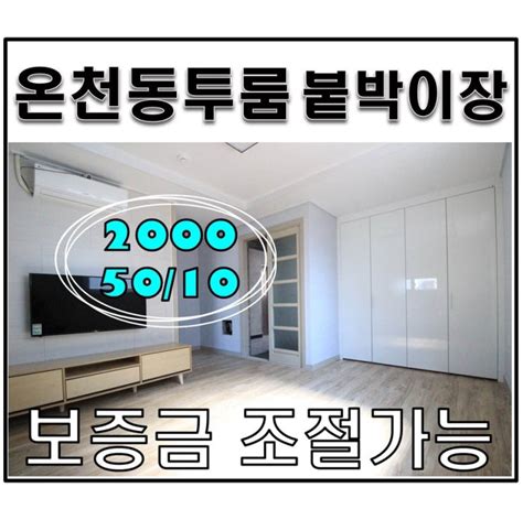 동래구투룸 넓고예쁜 신축 온천동 더숲12차 네이버 블로그