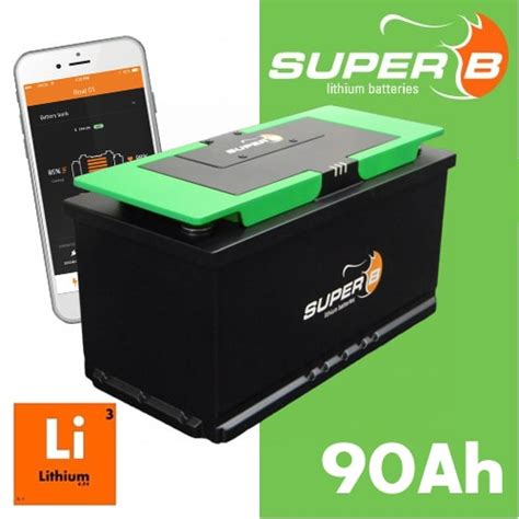 Batterie Lithium SUPER B 12V 90Ah LiFePO4 Pour Camping Car