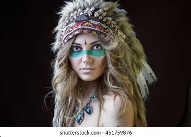 Portrait Beautiful Girl Naked Dress Indian Stock Photo