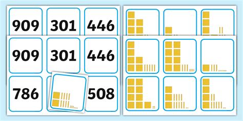 3 Digit Base Ten Number Matching Cards Lehrer Gemacht