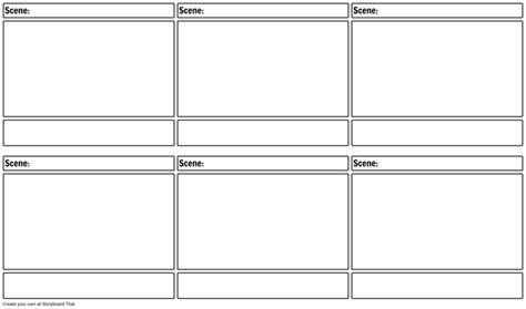 Blank Film Storyboard Template Storyboard By Anna Warfield Fillable