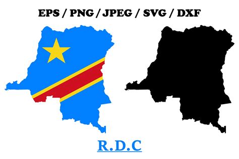 Democratic Republic of Congo Flag Map Graphic by terrabismail ...