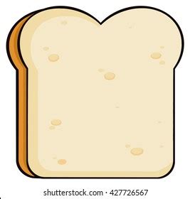 Cartoon Bread Slice Vector Illustration Isolated Stock Vector Royalty