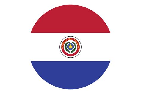 C Rculo Bandera Vector De Paraguay Vector En Vecteezy