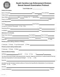 South Carolina Sexual Assault Medical Examination Release Protocol Form