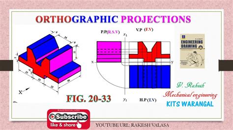 Fig No 20 33 Orthographic Projections Solutions Engineering Drawing