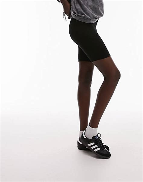 Topshop Tall Basic Legging Short In Black Asos