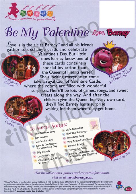 Barney - Be My Valentine, Love Barney on DVD Movie