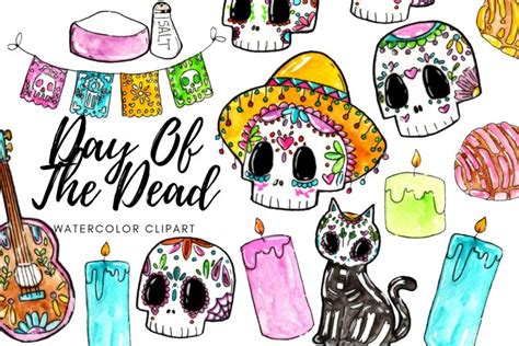 Watercolor Day Of The Dead Clipart