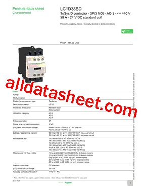 LC1D38BD Datasheet(PDF) - Schneider Electric