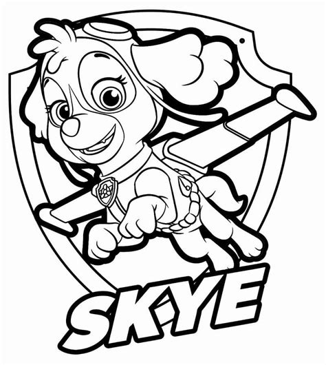 Desenhos de Skye da Patrulha Canina Para Colorir, imprimir e pintar ...