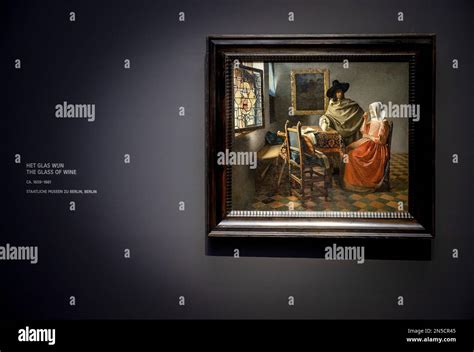 Amsterdam The Painting The Glass Of Wine By Johannes Vermeer During