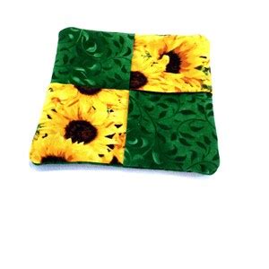 Sunflower Coaster Sunflower Mug Rug Handmade Mug Rugs - Etsy