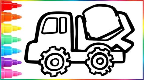 Cómo dibujar un camión para niños How to draw truck for Bolalar uchun