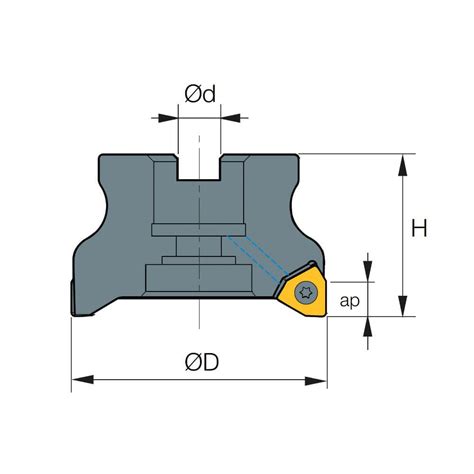 Mm Wnmu Degree Face Mill For Wnmu Inserts Mfwn R T