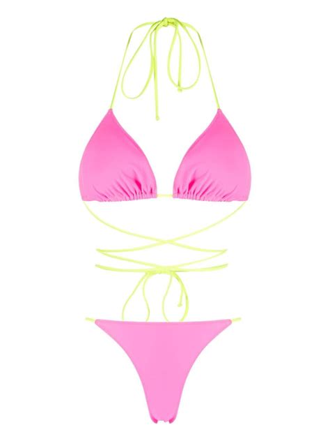 MC2 SAINT BARTH Haterneck Triange Cup Bikini Pink Editorialist