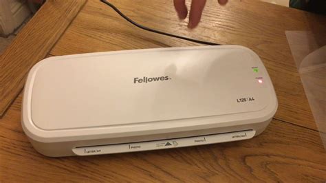 L125 Fellowes A4 Laminator How To Use And Features Youtube