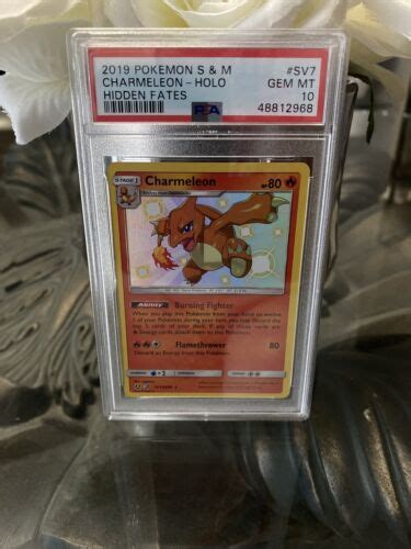 Charmeleon SV7 PSA 10 GEM MT 2019 Pokemon Hidden Fates Values MAVIN