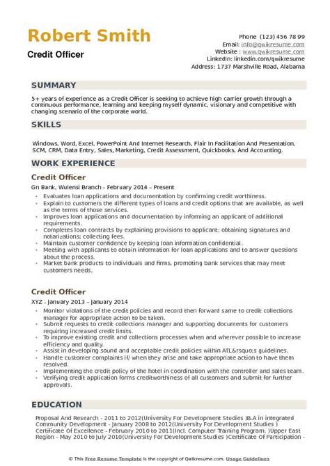 Letter Of Credit Resume