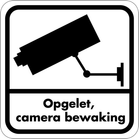 Waarschuwingsstickers Opgelet Camera Bewaking Seton