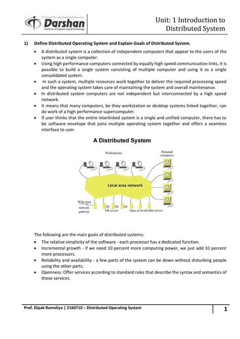 PDF Distributed System Educlash FileUnit 1 Introduction To