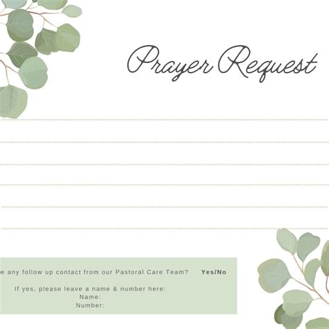 Prayer Request Cards Templates - Etsy