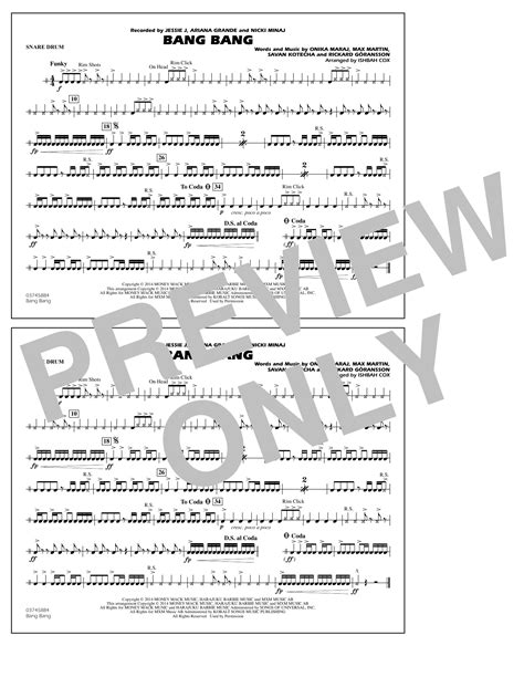 drum sheet music snare 8