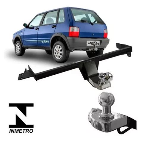 Engate Reboque Fixo Reforçado Fiat Uno 04 15 500kg Inmetro