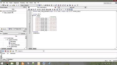 Verilog HDL BCD 7 Segment In Quartus II YouTube