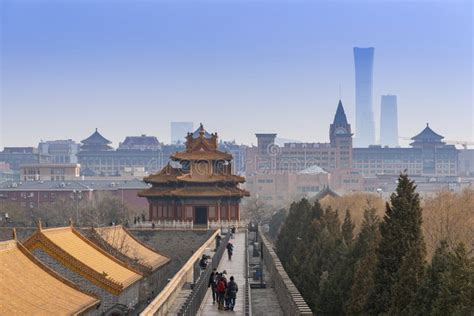 Beijing China January 2 2020 Tourists Visiting Ancient Chinese