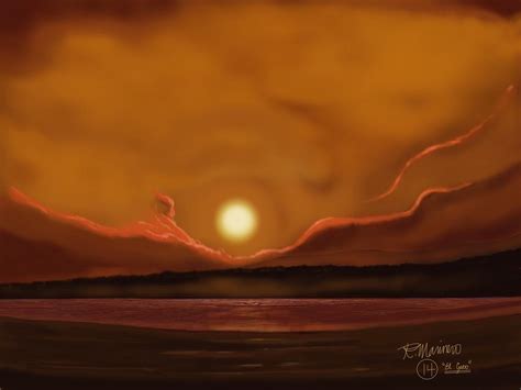 El Cuco Sunset Drawing by Ruben Marinero - Fine Art America