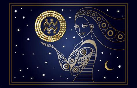 Female Water Bearer Aquarius Symbol - Draw-simply