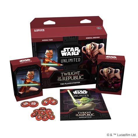 Star Wars Unlimited Twilight Of The Republic 2 Player Starter