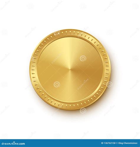 Golden Medallion Template Isolated On White Background Vector Design