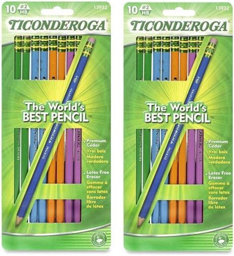 Buy Dixon Ticonderoga Wood Cased 2 Pencils Black Lead 2 Pack Box Of