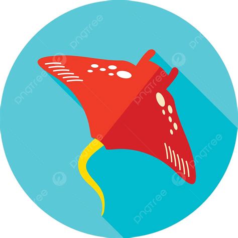 Ramp Fish Icon Summer Vacation Reef Sea Wildlife Vector Reef Sea