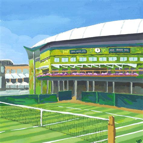 Original Wimbledon Painting / Wimbledon Centre Court Painting / Tennis