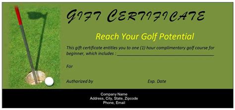 Certificates. Remarkable Golf Gift Certificate Template In Golf Gift Certificate Template