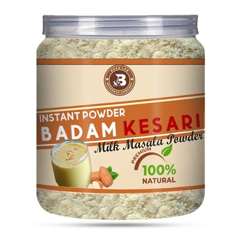 Brew Lab Badam Kesari Milk Masala With Real Almonds Flavor Of Kesar