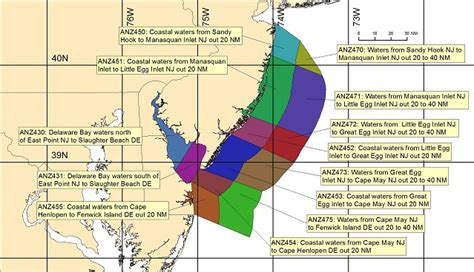 Coastal Marine Forecasts By Zone Philadelphia Mt Holly Pa Nj