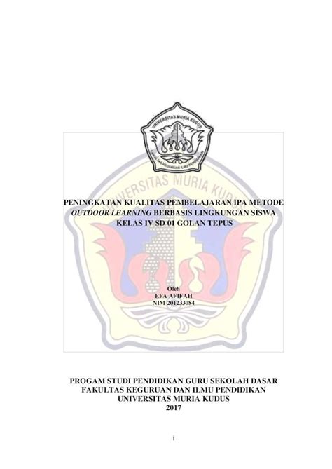 Pdf Peningkatan Kualitas Pembelajaran Ipa Eprints Umk Ac Id