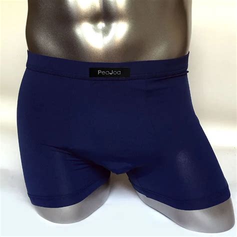 Peajoa New Arrival Sexy Men Ice Silk Boxer Underwear Sexy Panties Boxers Shorts Underpants