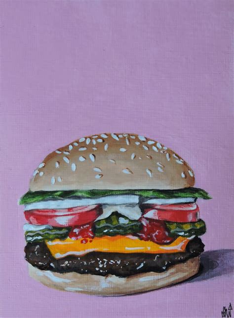 Hamburger Painting | Literature art, Acrylic artwork, Painting