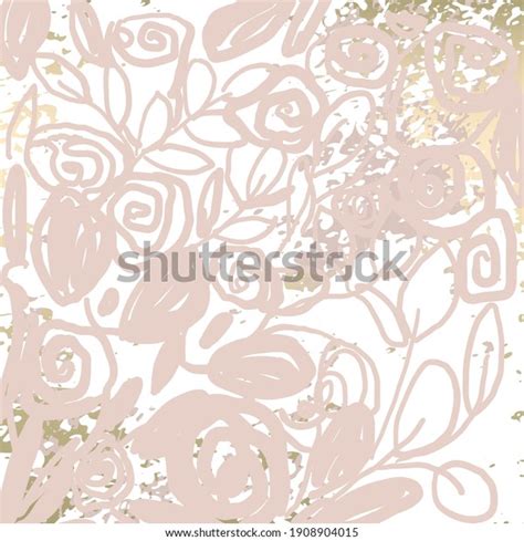Floral Chic Nude Pink Gold Blush Stock Vector Royalty Free 1908904015 Shutterstock