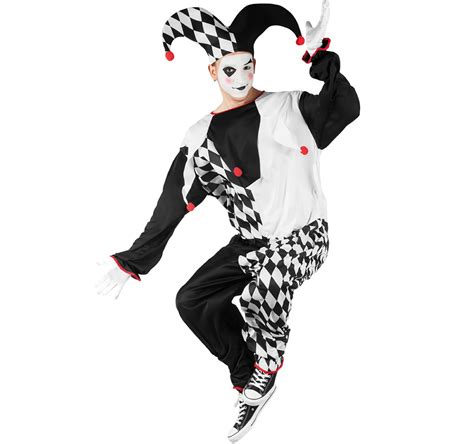 Harlekin Kostüm Clown Jester für Herren