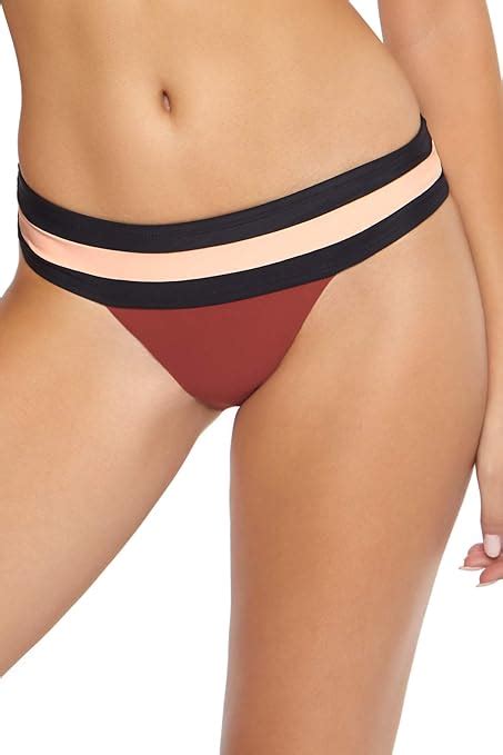 Amazon PilyQ Women S Papaya Banded Hipster Bikini Bottom